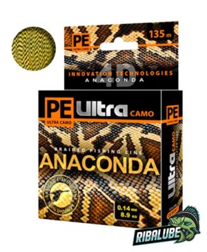 Плетеный шнур PE Ultra ANACONDA CAMO 135m (Desert, 0,25-мм)