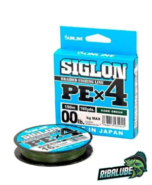 Шнур Sunlline SIGLON PE X4 (dark green) 150 m #0.4, (6 lb, 2.9kg)
