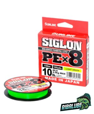 Шнур Sunlline SIGLON PE X8 (light green) 150 m #0.6, (10 lb, 4.5kg)