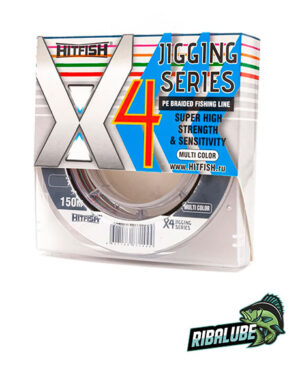 Плет. шнур HITFISH X4 Jigging series PRO with scissors #1.0; 0.165mm; 20lb; 9,0kg 150m Dark green