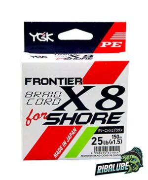 Шнур YGK FRONTIER BRAID CORD X8 for SHORE 150 m #1.0 (0.165mm) 16 lb (7.3 kg)